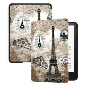 Huasiru Case for All-New Kindle Paperwhite with 6.8" Display (11th Gen-2021 Release Only - Will Not fit Prior Generation Kindle Devices) with Auto Wake/Sleep, Retro tower