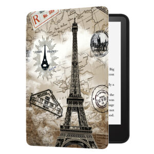 Huasiru Case for All-New Kindle (11th Gen - 2022 Release Only, Model NO C2V2L3) Cover with Auto Wake/Sleep — Will not fit Kindle Paperwhite or Kindle Oasis, Retro tower