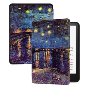 Huasiru Case for All-New Kindle Paperwhite with 6.8" Display (11th Gen-2021 Release Only - Will Not fit Prior Generation Kindle Devices) with Auto Wake/Sleep, Starry night