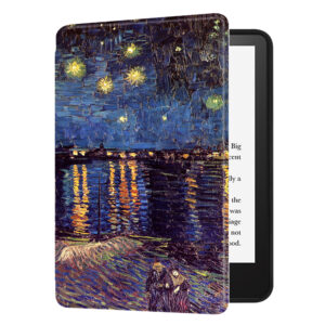 Huasiru Case for All-New Kindle (11th Gen - 2022 Release Only, Model NO C2V2L3) Cover with Auto Wake/Sleep — Will not fit Kindle Paperwhite or Kindle Oasis, Starry night