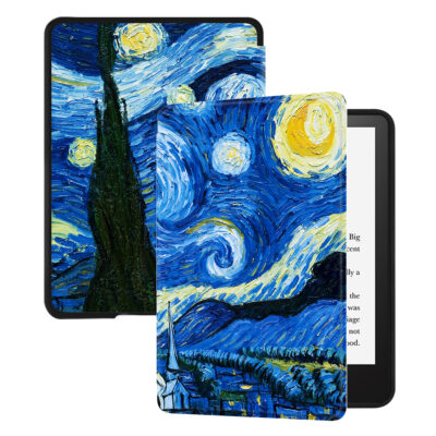 Huasiru Case for All-New Kindle Paperwhite with 6.8" Display (11th Gen-2021 Release Only - Will Not fit Prior Generation Kindle Devices) with Auto Wake/Sleep, Starry sky