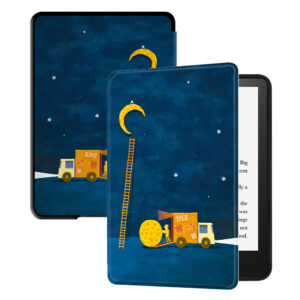 Huasiru Case for All-New Kindle Paperwhite with 6.8" Display (11th Gen-2021 Release Only - Will Not fit Prior Generation Kindle Devices) with Auto Wake/Sleep, Moon