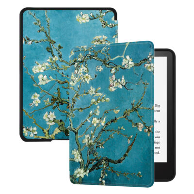 Huasiru Case for All-New Kindle Paperwhite with 6.8" Display (11th Gen-2021 Release Only - Will Not fit Prior Generation Kindle Devices) with Auto Wake/Sleep, Blossom