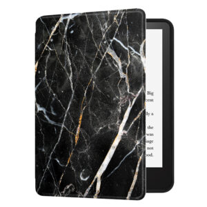 Huasiru Case for All-New Kindle (11th Gen - 2022 Release Only, Model NO C2V2L3) Cover with Auto Wake/Sleep — Will not fit Kindle Paperwhite or Kindle Oasis, Marble Black