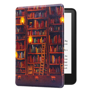 Huasiru Case for All-New Kindle (11th Gen - 2022 Release Only, Model NO C2V2L3) Cover with Auto Wake/Sleep — Will not fit Kindle Paperwhite or Kindle Oasis, Library