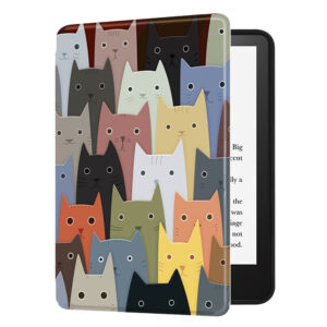 Huasiru Case for All-New Kindle (11th Gen - 2022 Release Only, Model NO C2V2L3) Cover with Auto Wake/Sleep — Will not fit Kindle Paperwhite or Kindle Oasis, Cats